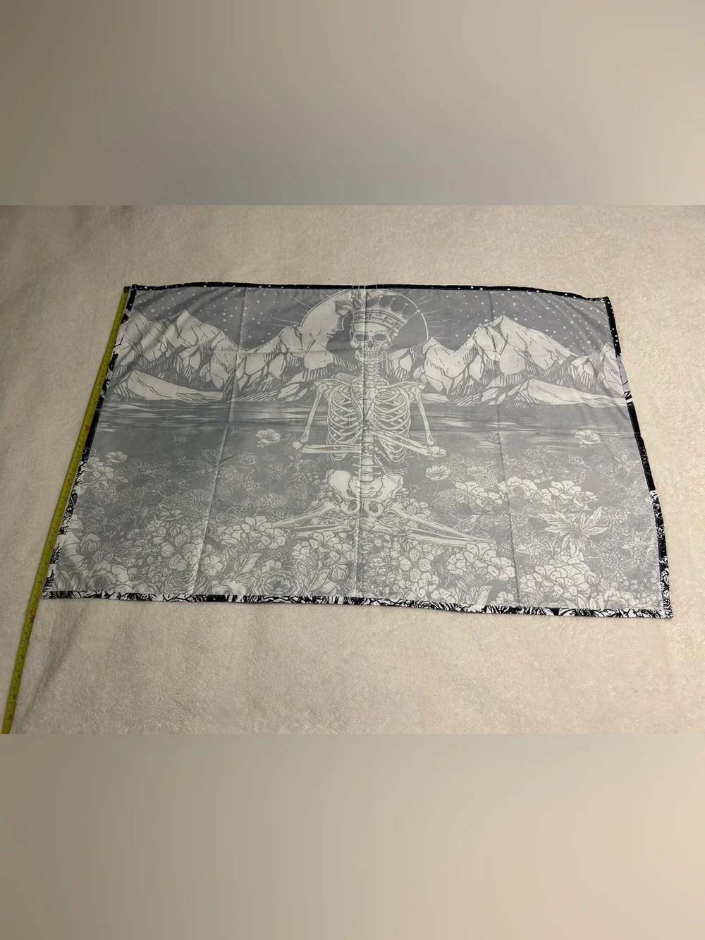 New tapestry skeleton king yoga mountain lake flower home wall decor gift him